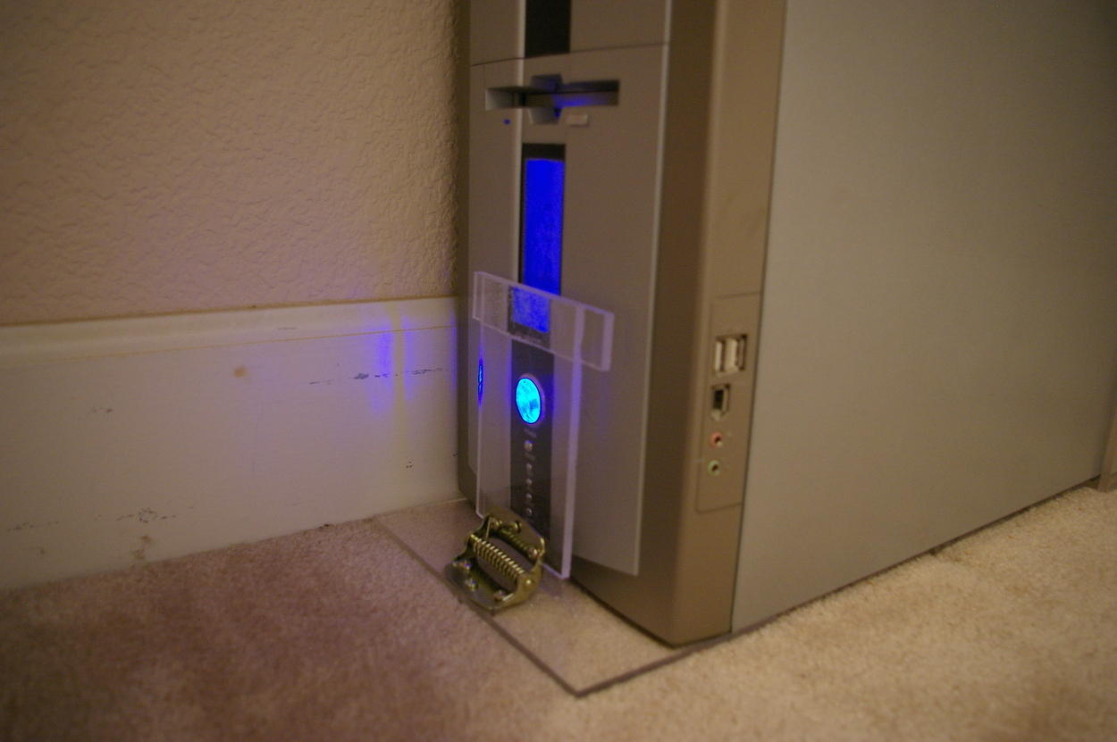 Baby Proofing - Computer power button cover - Closed