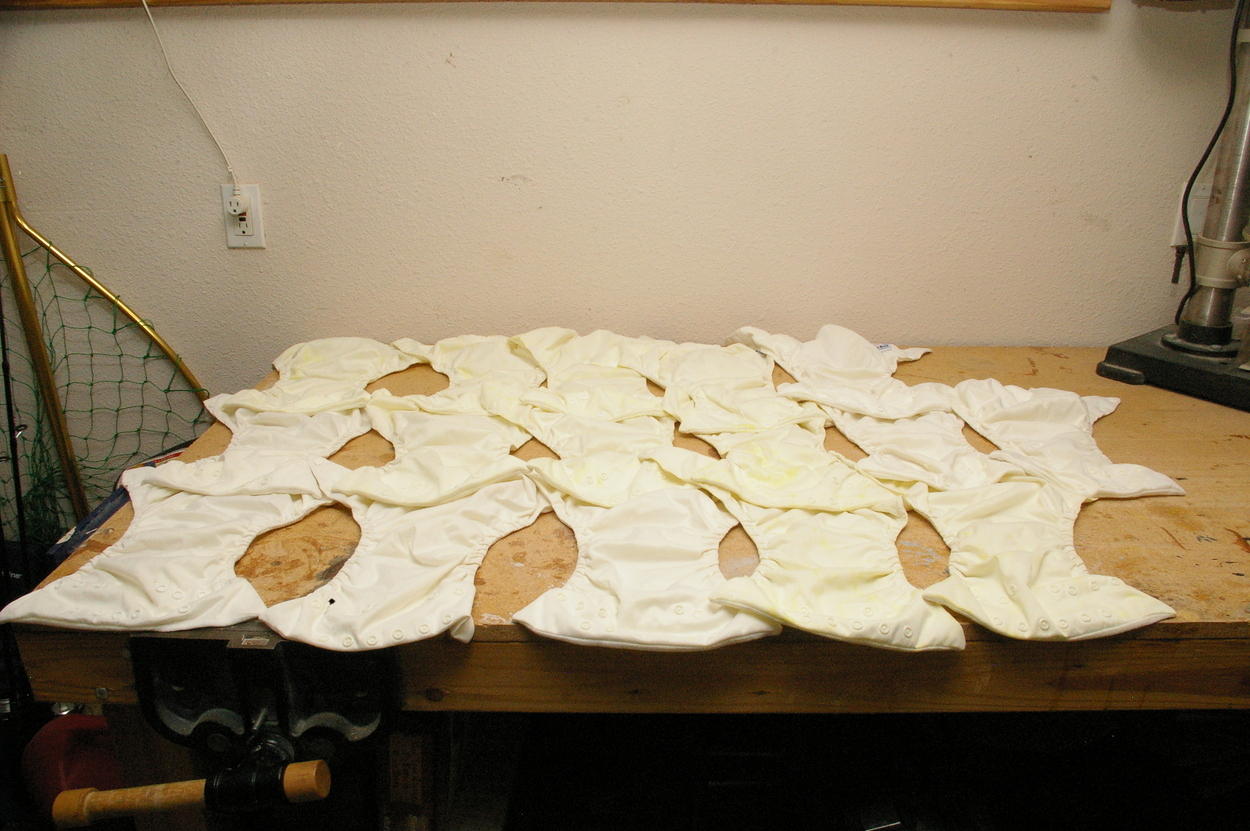 Fuzzi Bunz Diapers
16 Large sized - Has some staining
Inside View
$75 for the set