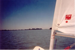 This is the entrace to the shipping channel - It's to the right